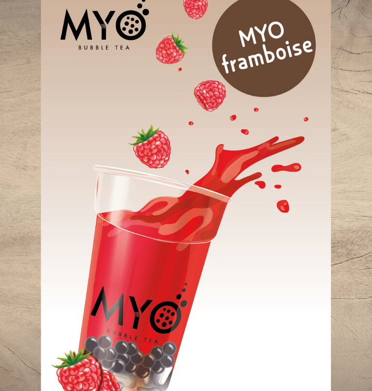 Myo bubble tea raspberry
